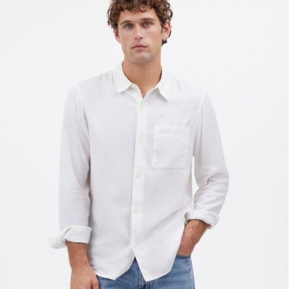 NWT Madewell The Perfect Shirt in Softdrape Twill - Size: Medium - Picture 1 of 13